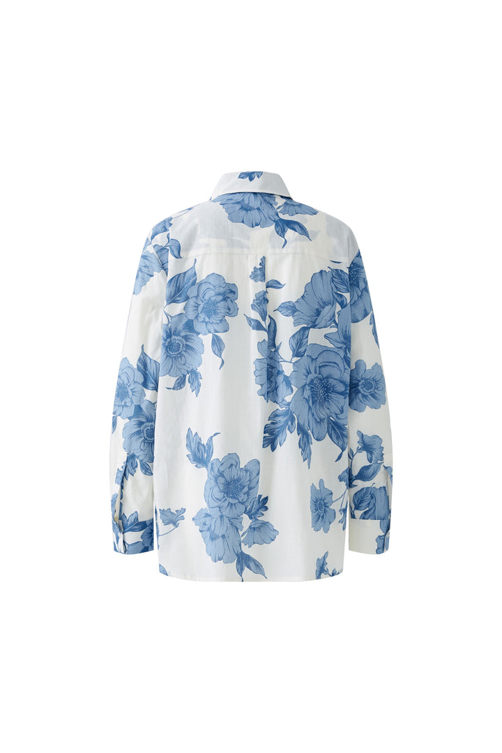 Chemisier en coton ample avec imprimé floral