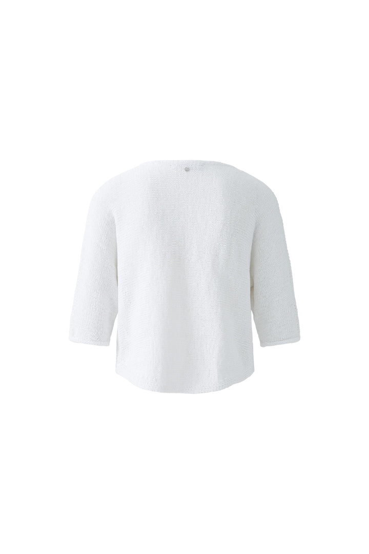 Pull léger avec détails ajourés à manches 3/4