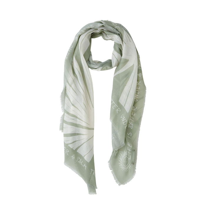 Foulard léger avec imprimé palmiers