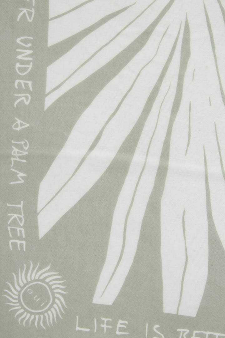 Foulard léger avec imprimé palmiers