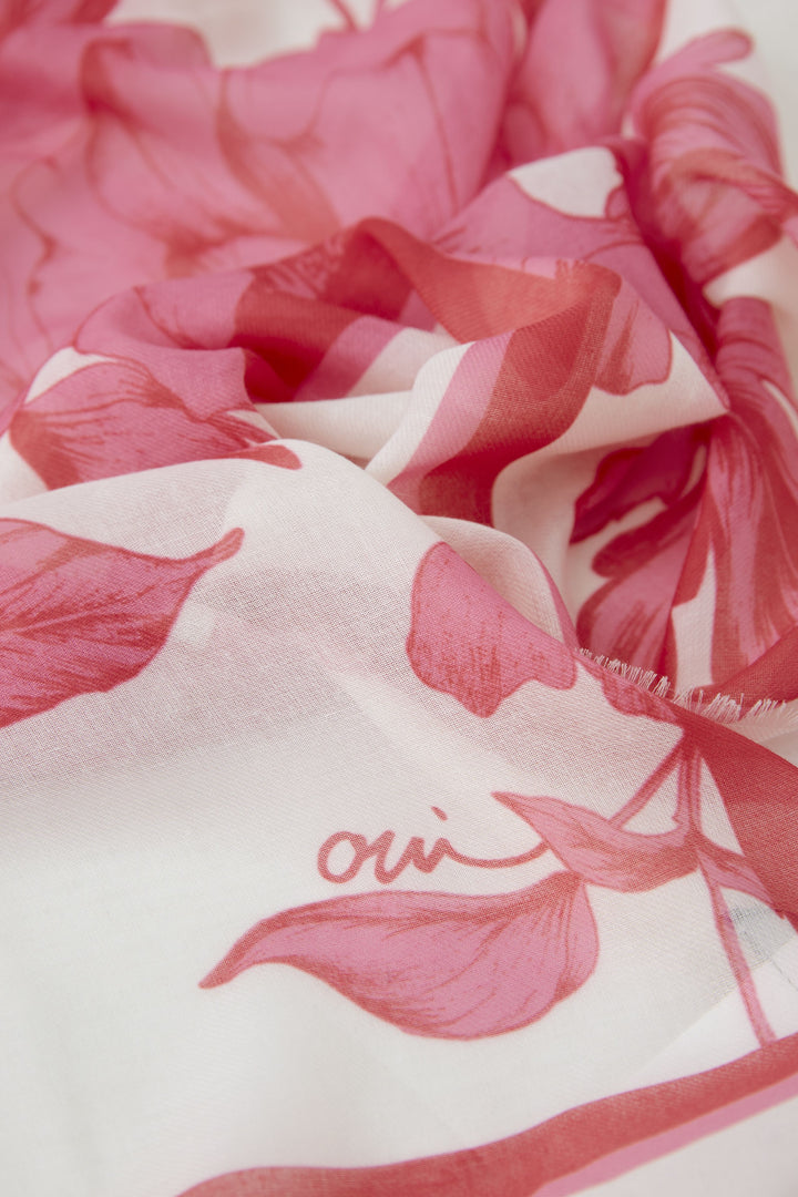 Foulard léger avec imprimé tropical