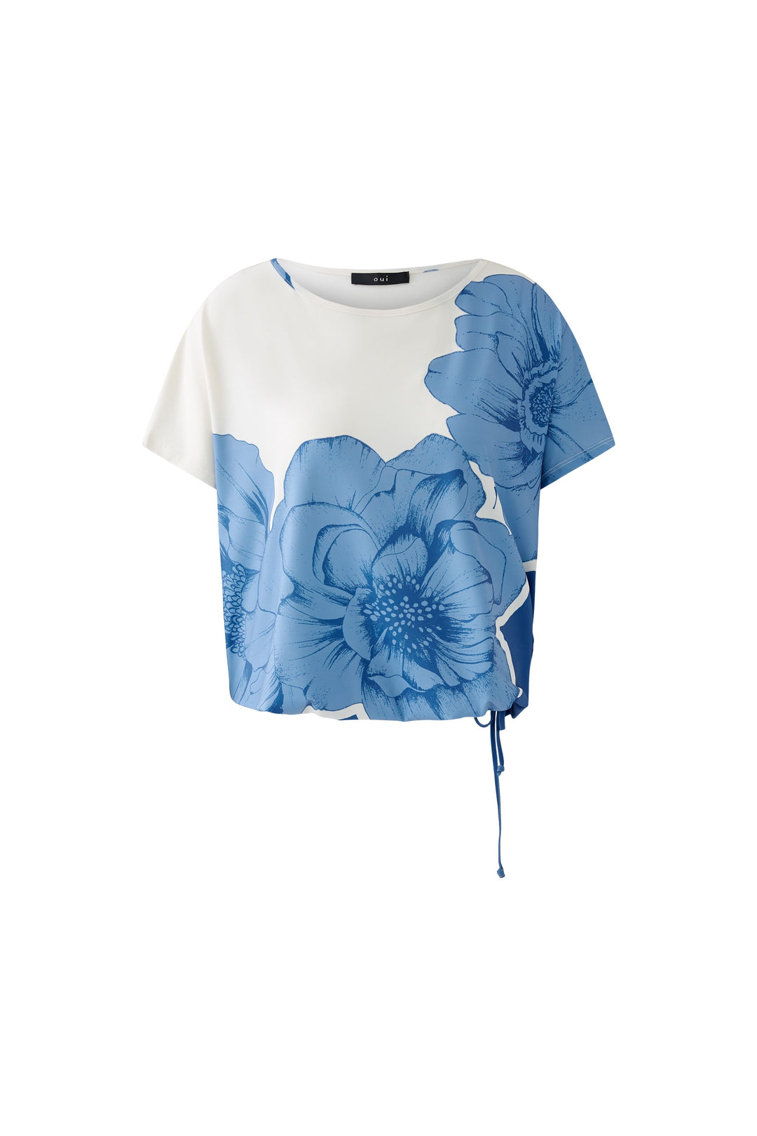 T-shirt avec imprimé floral et cordon de serrage