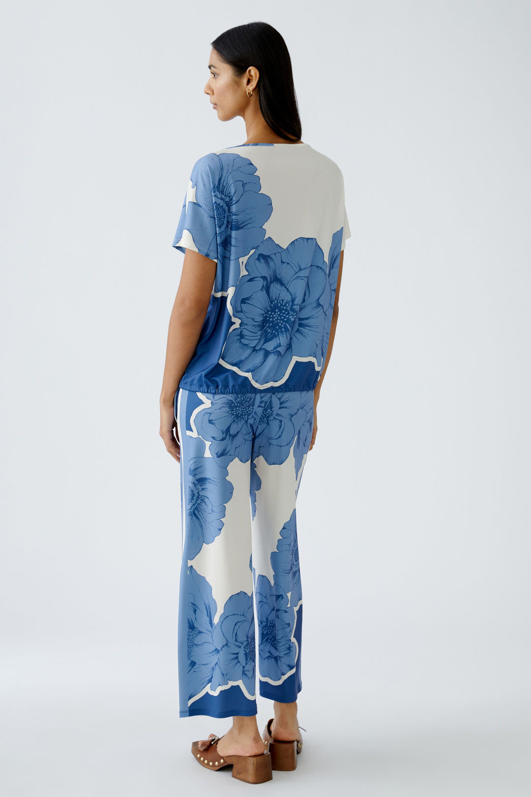 T-shirt avec imprimé floral et cordon de serrage
