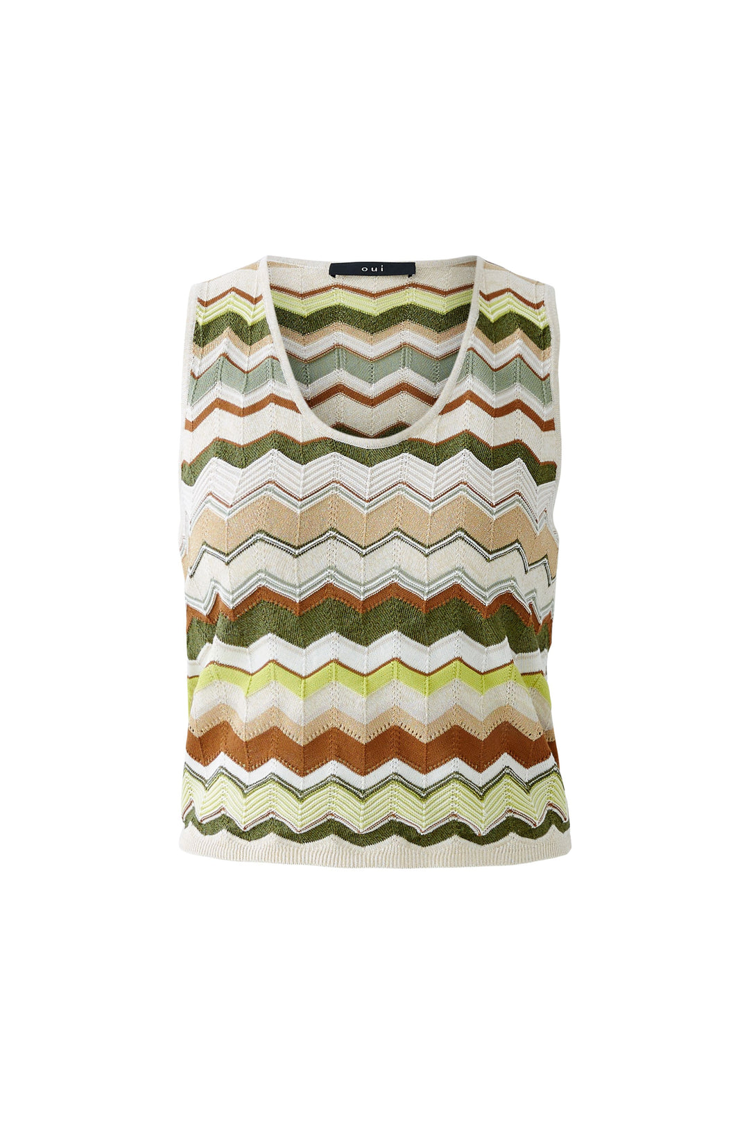 Camisole en maille lustrée avec rayures zigzag
