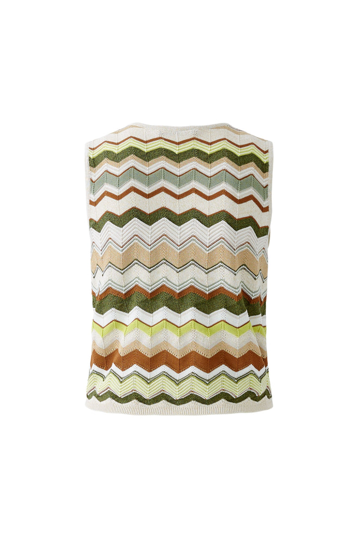 Camisole en maille lustrée avec rayures zigzag