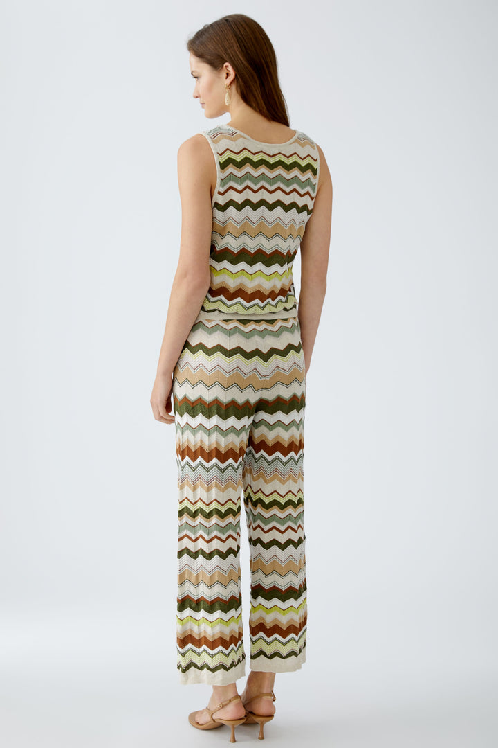 Camisole en maille lustrée avec rayures zigzag