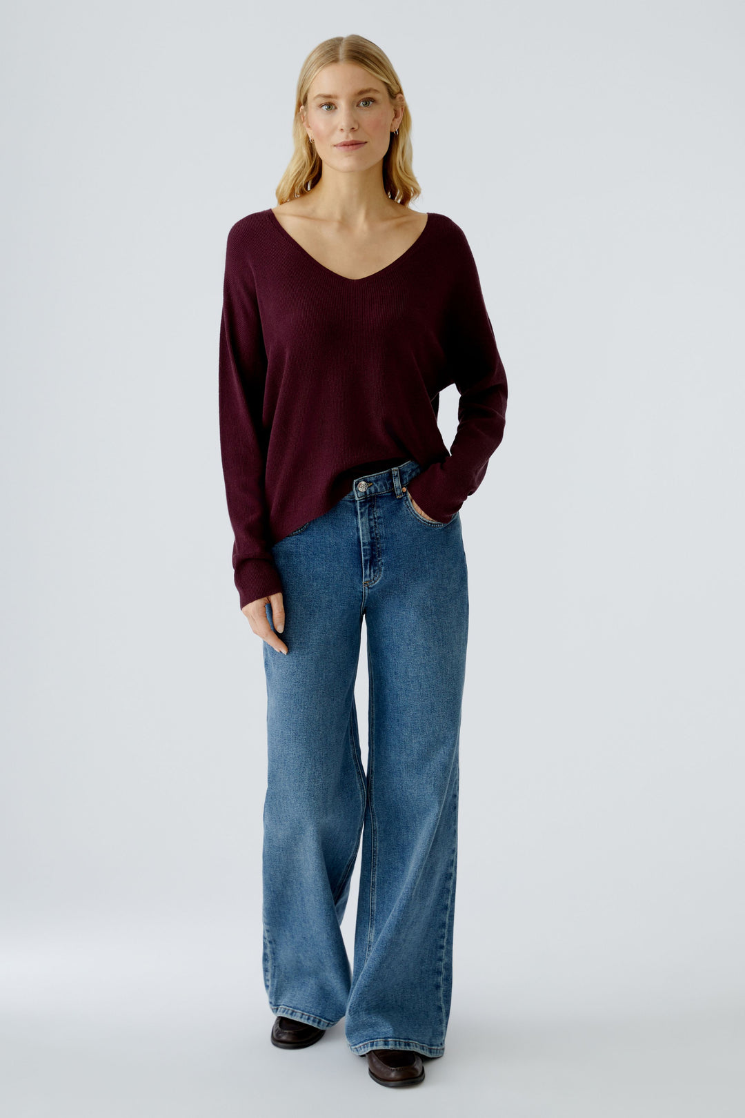 Pull en maille fine avec col V Freyja