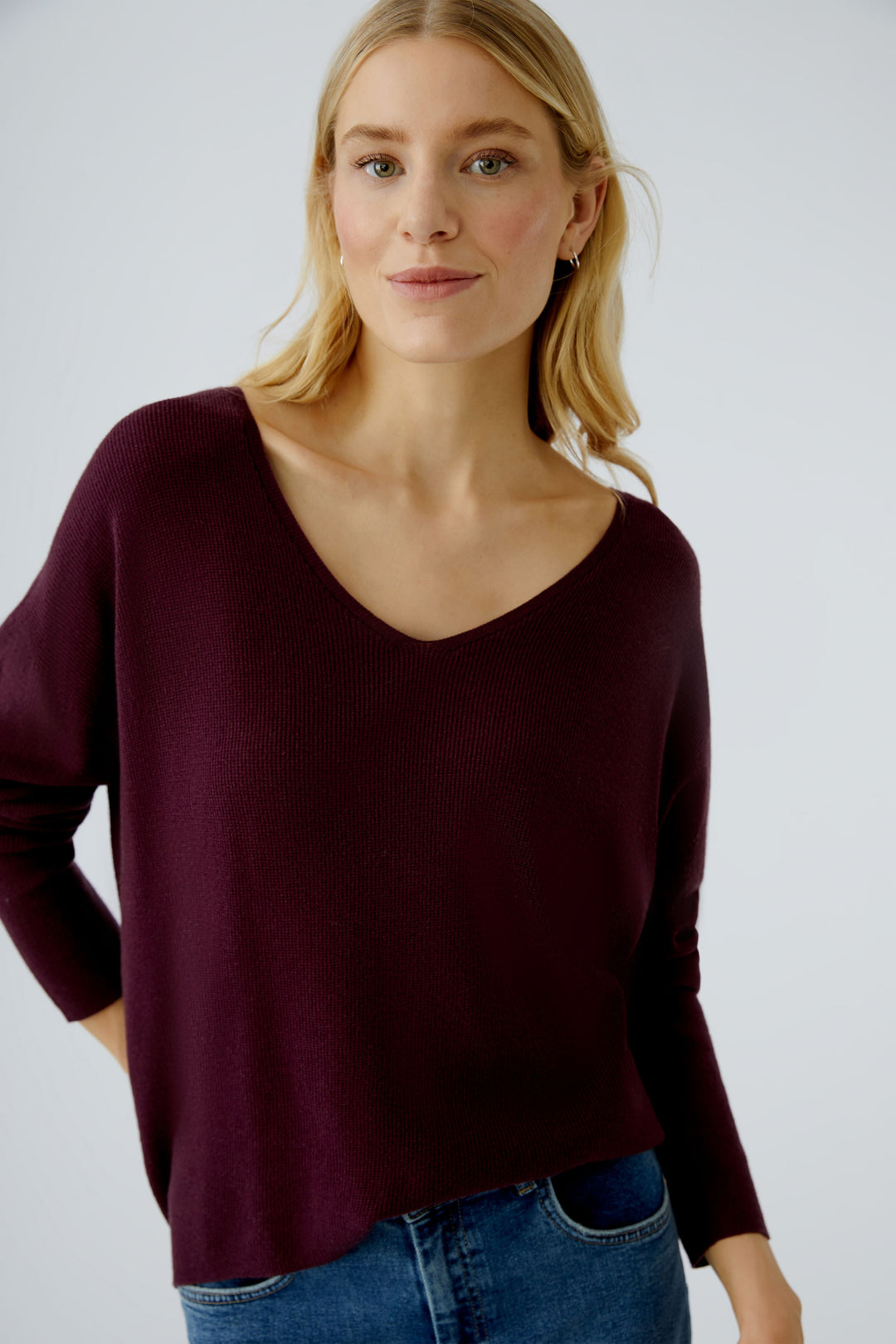 Pull en maille fine avec col V Freyja