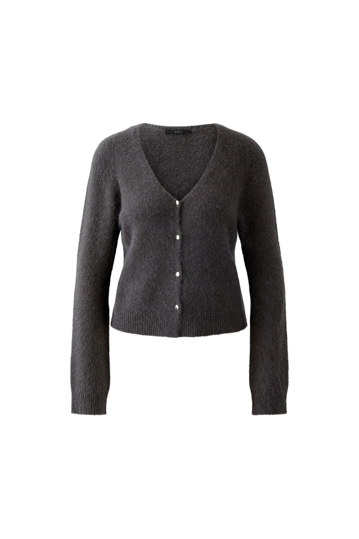 Cardigan boutonné en mélange alpaga
