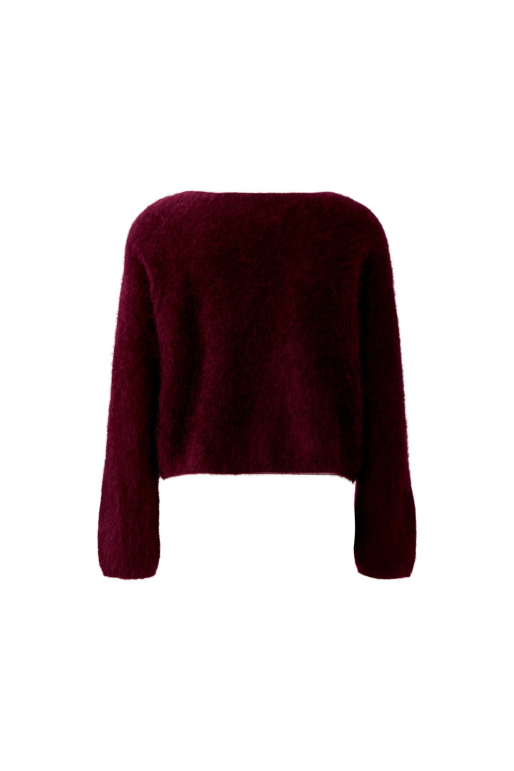 Pull en cachemire brossé avec col V