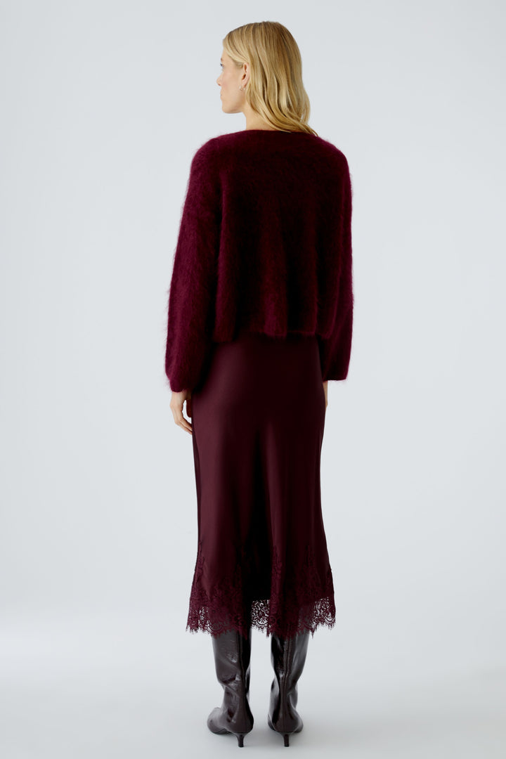 Pull en cachemire brossé avec col V