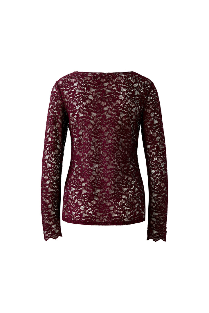 T-shirt en dentelle à manches longues