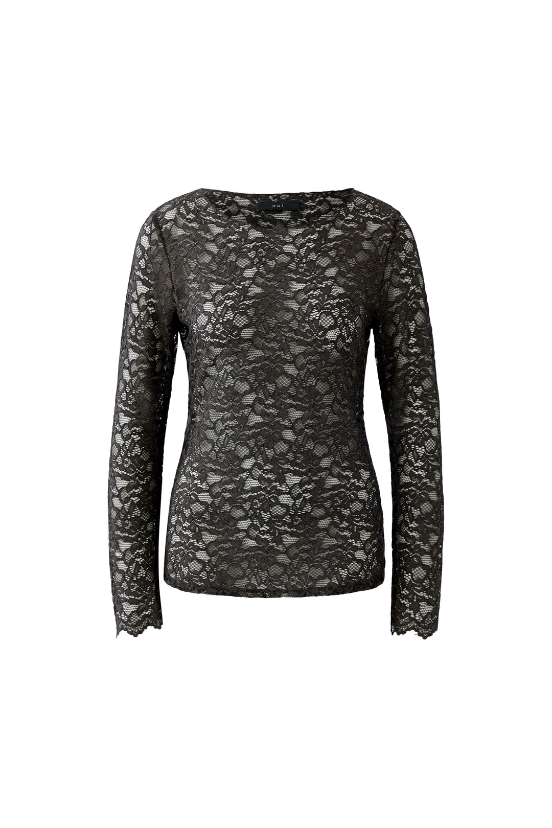 T-shirt en dentelle à manches longues