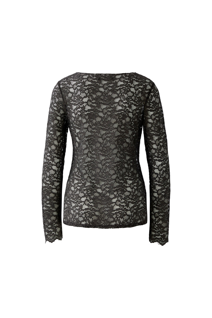 T-shirt en dentelle à manches longues