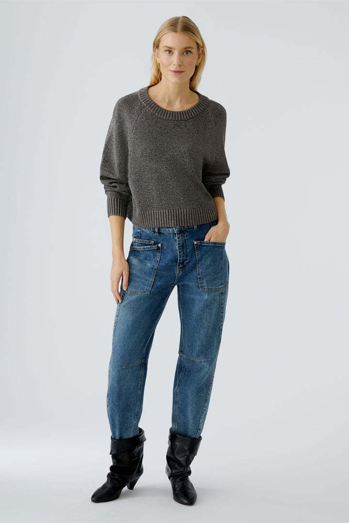 Pull court avec fini métallique