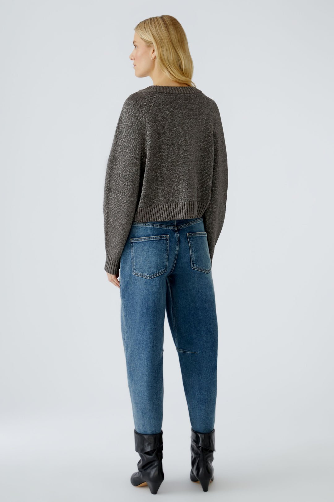 Pull court avec fini métallique