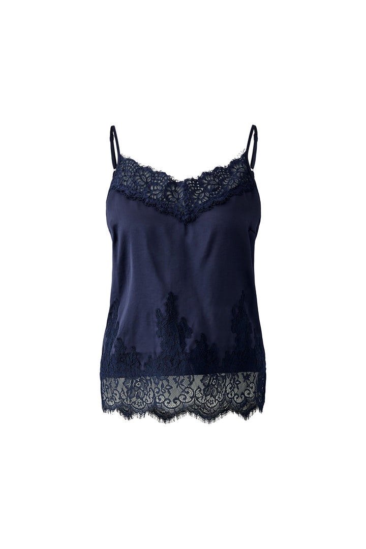 Camisole soyeuse à dentelle