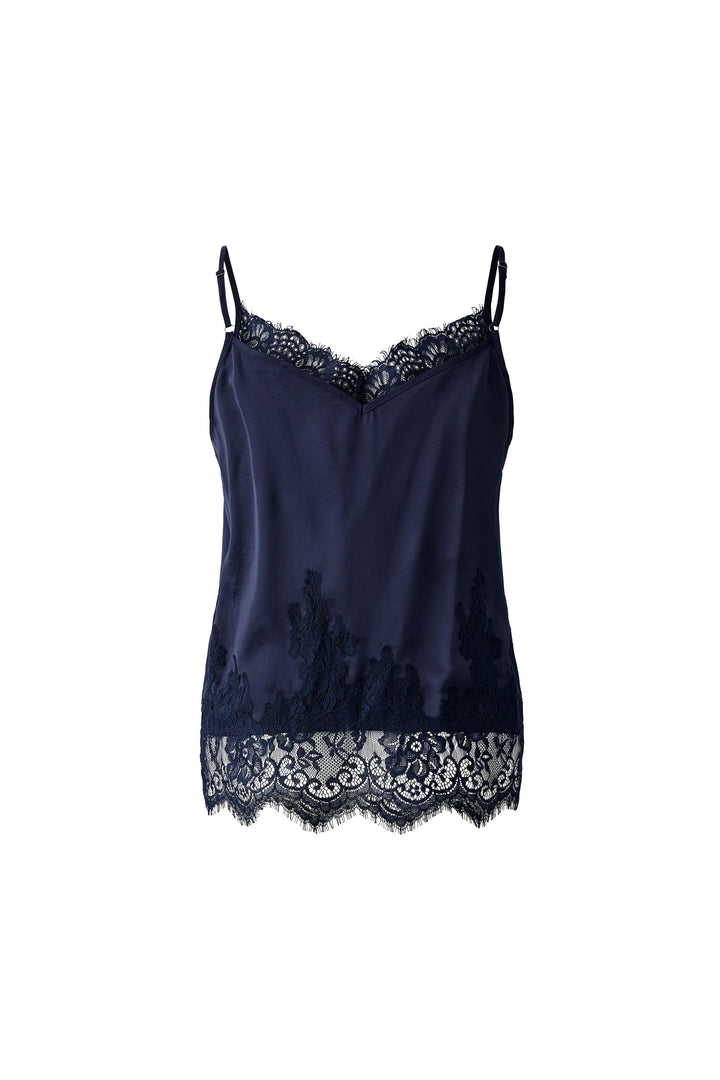 Camisole soyeuse à dentelle