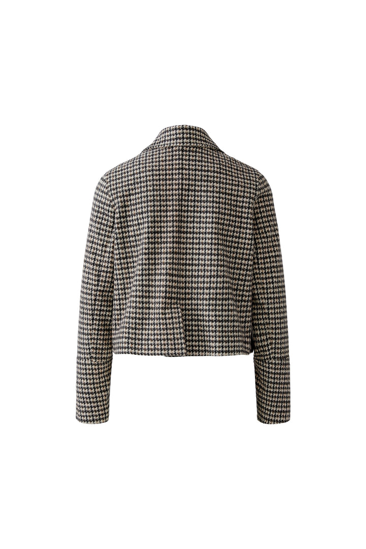 Veston court avec motif pied-de-poule