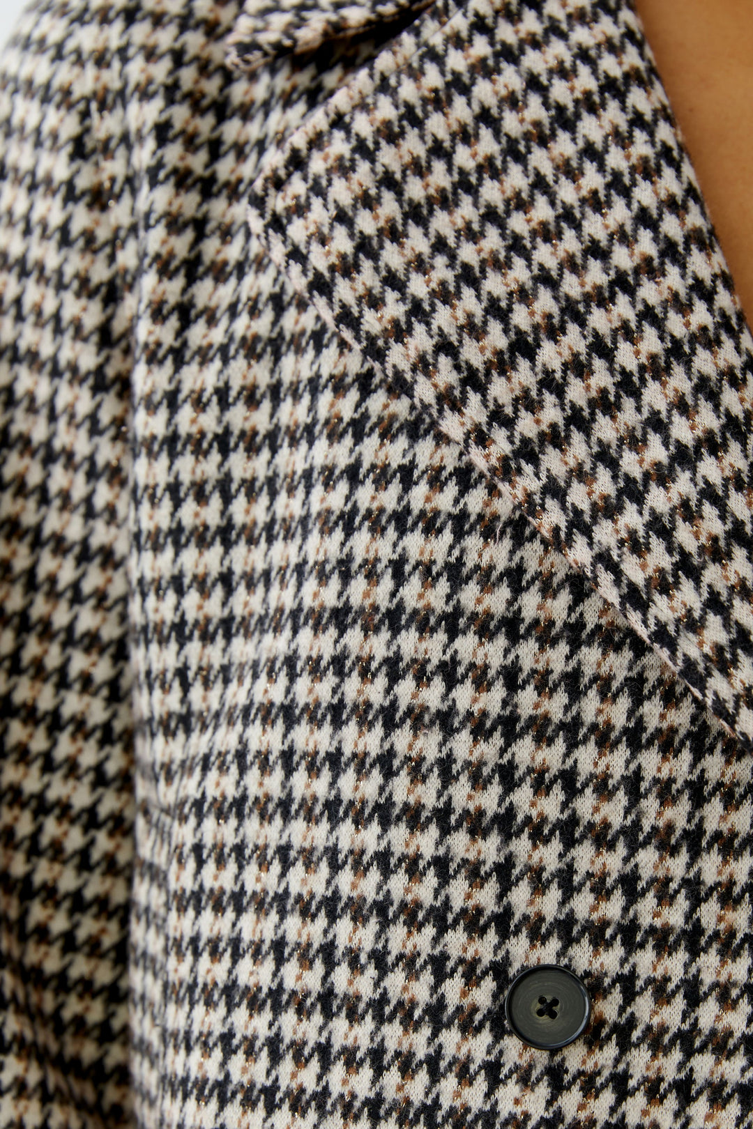 Veston court avec motif pied-de-poule