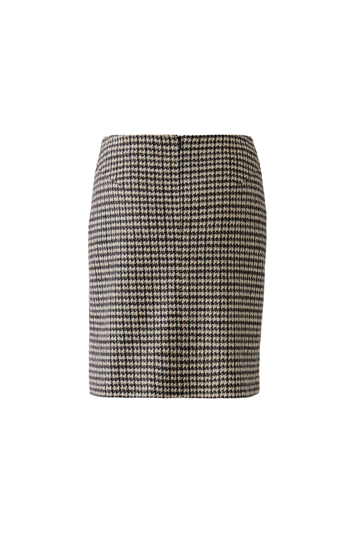 Jupe courte avec motif pied-de-poule