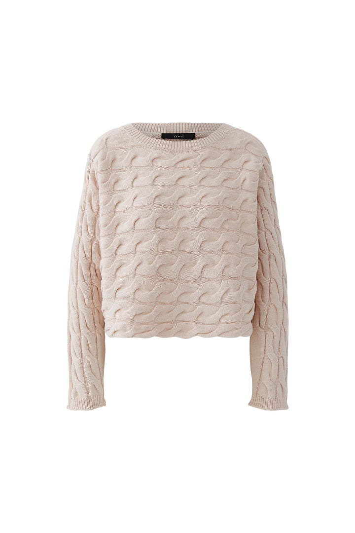 Pull en coton avec motif torsadé Sirah