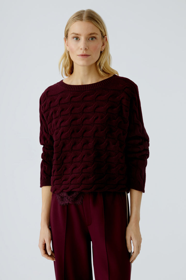 Pull en coton avec motif torsadé Sirah