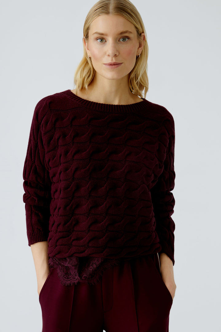 Pull en coton avec motif torsadé Sirah