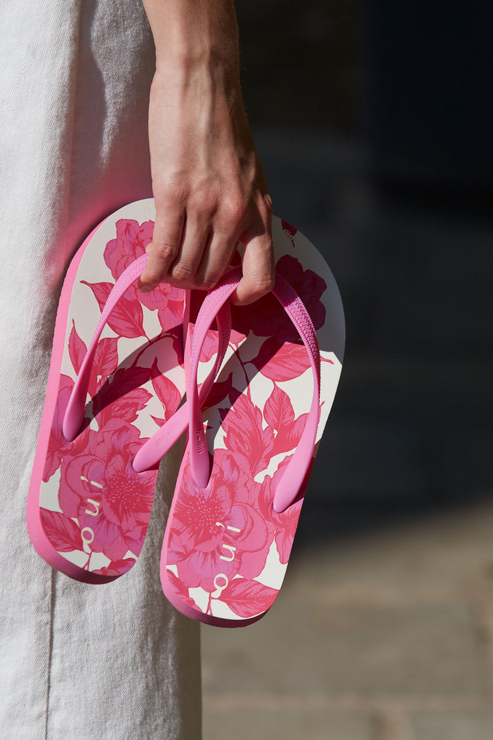 Sandales de plage avec imprimé floral