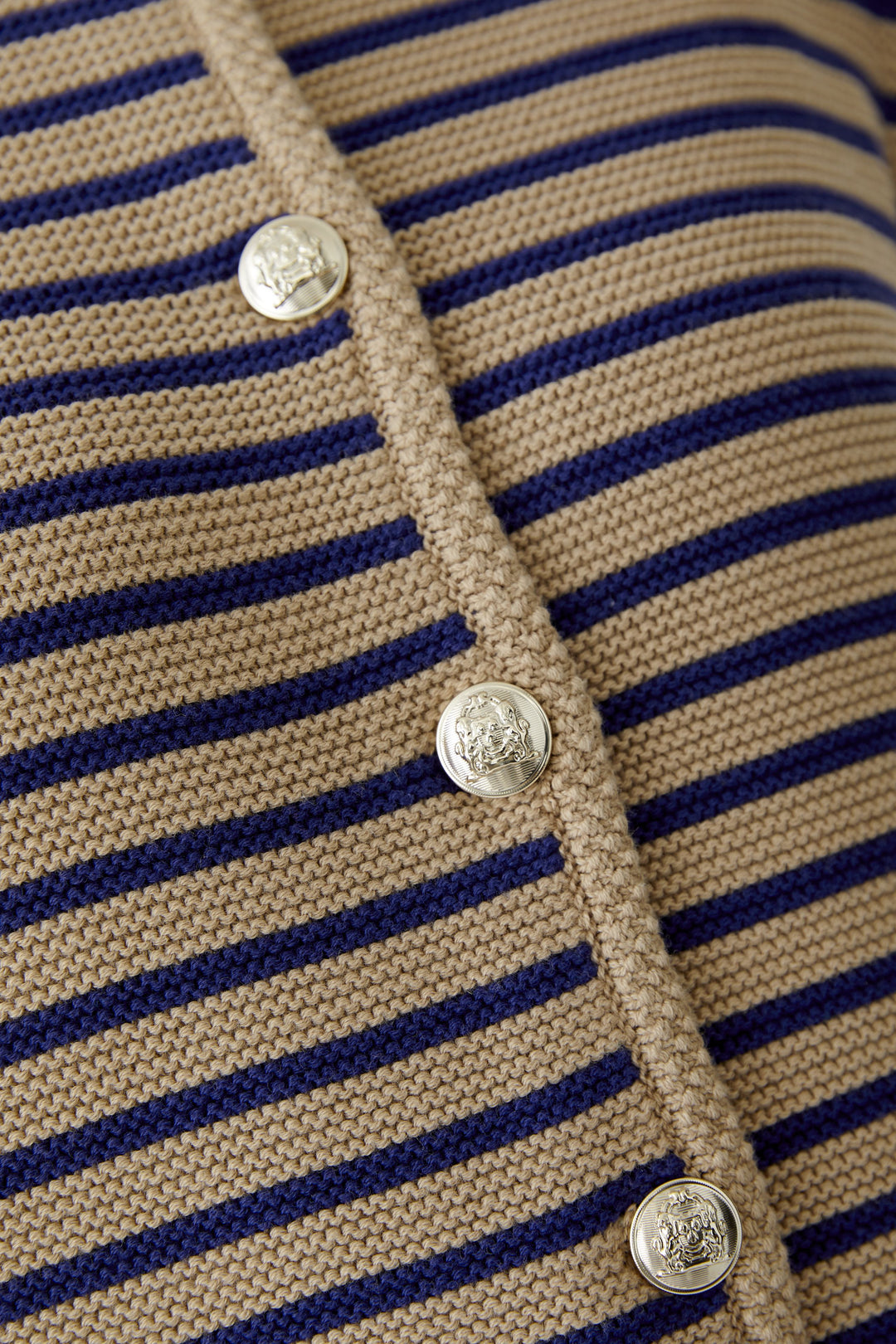 Cardigan rayé avec boutons dorés Marea