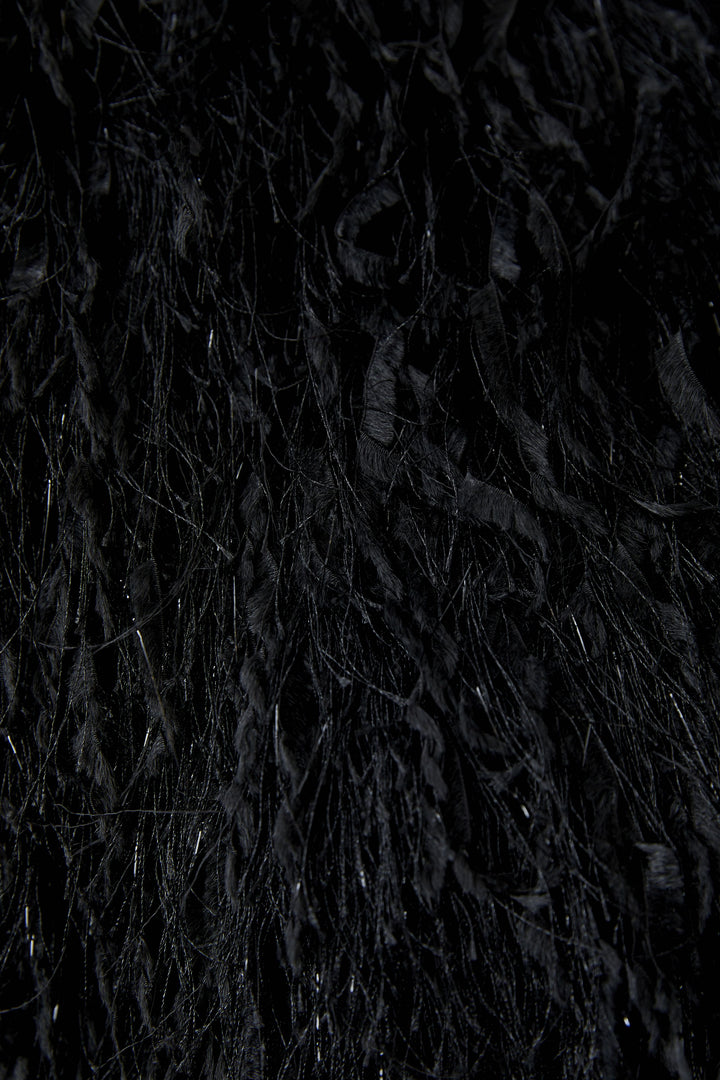 Veste courte frangée de rubans métallisés