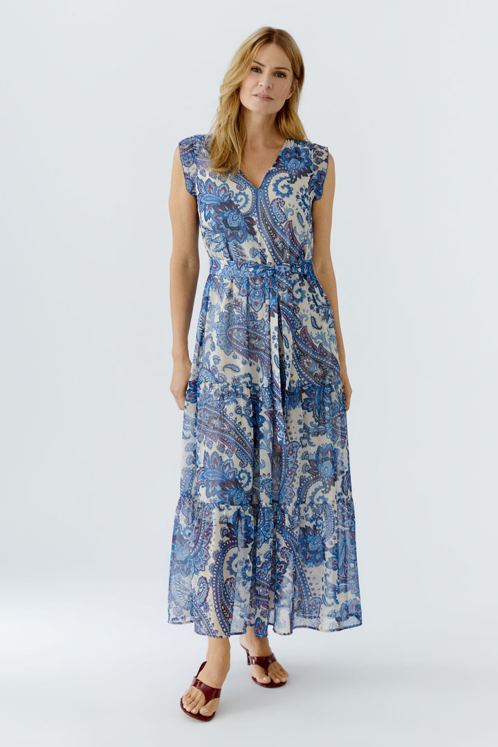 Robe maxi fluide ceinturée