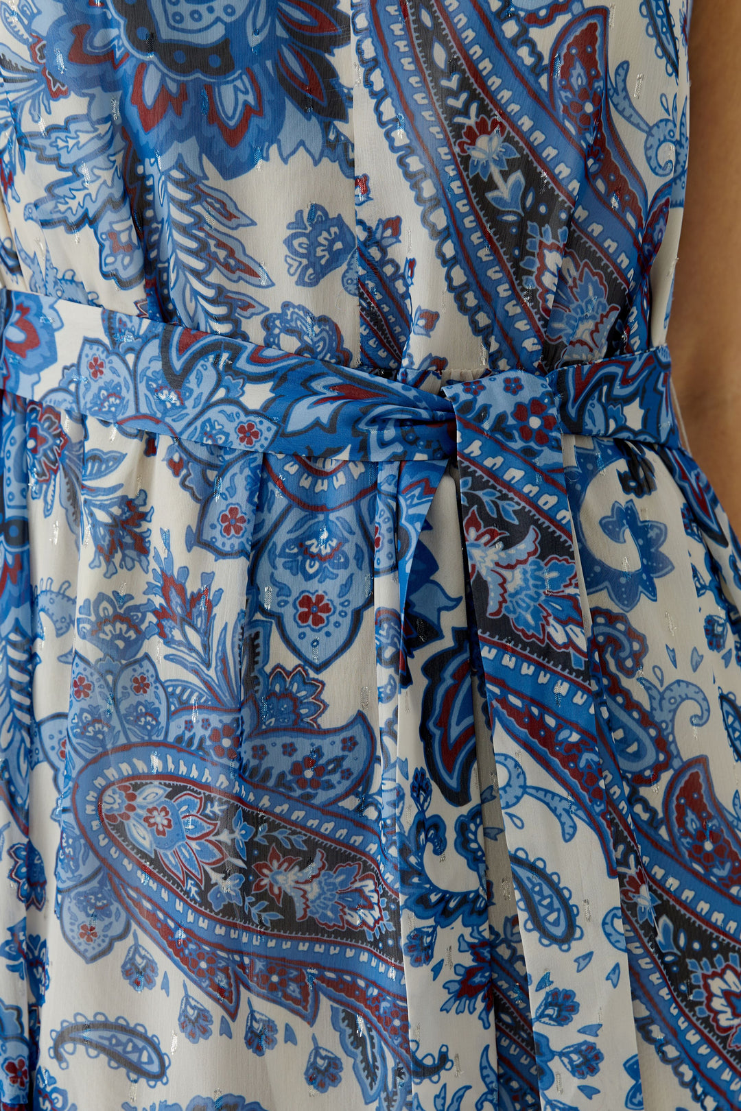 Robe maxi fluide ceinturée