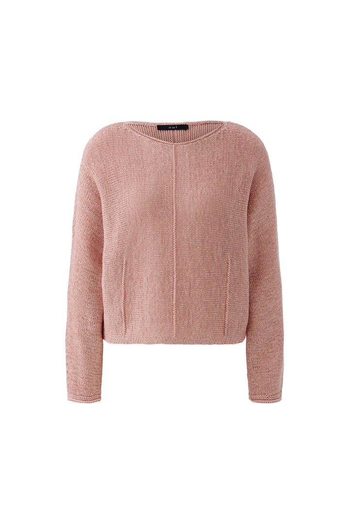 Pull en tricot ruban à encolure bateau