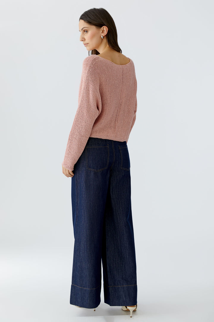 Pull en tricot ruban à encolure bateau