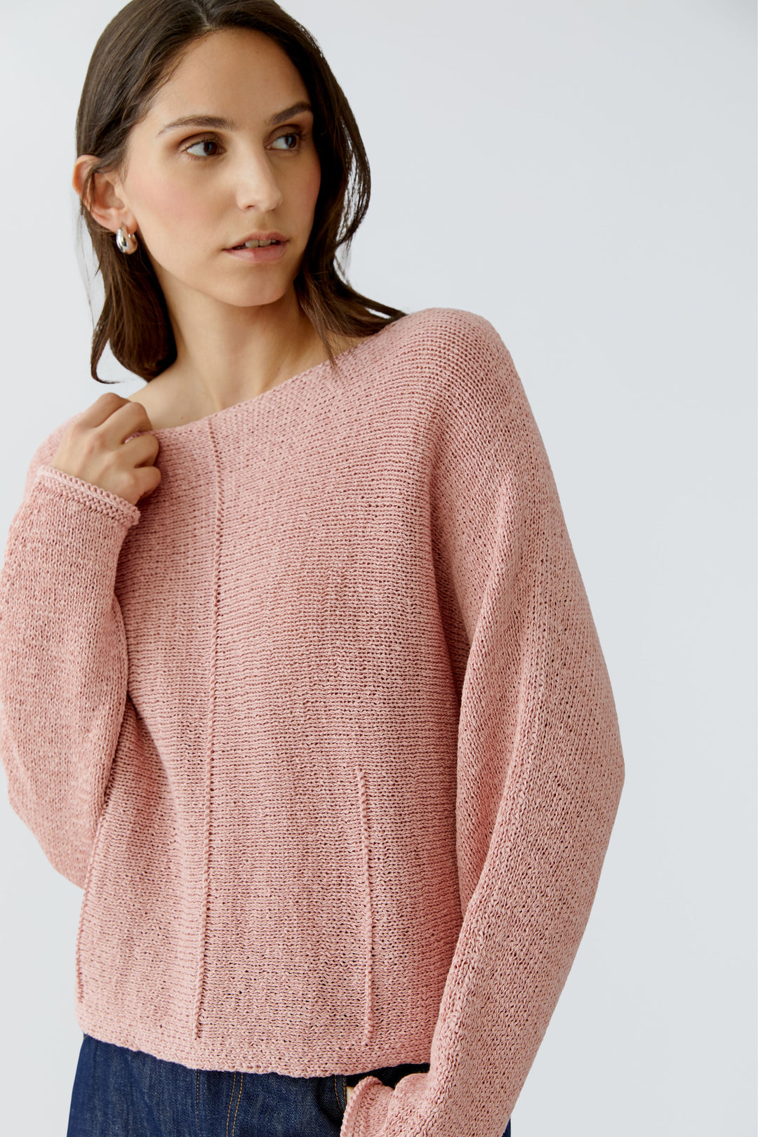 Pull en tricot ruban à encolure bateau