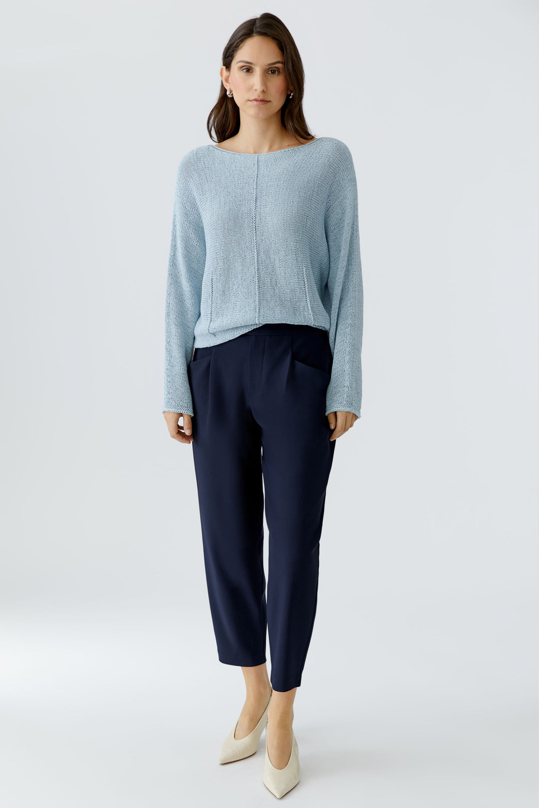 Pull en tricot ruban à encolure bateau