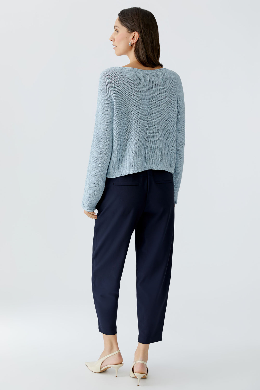 Pull en tricot ruban à encolure bateau