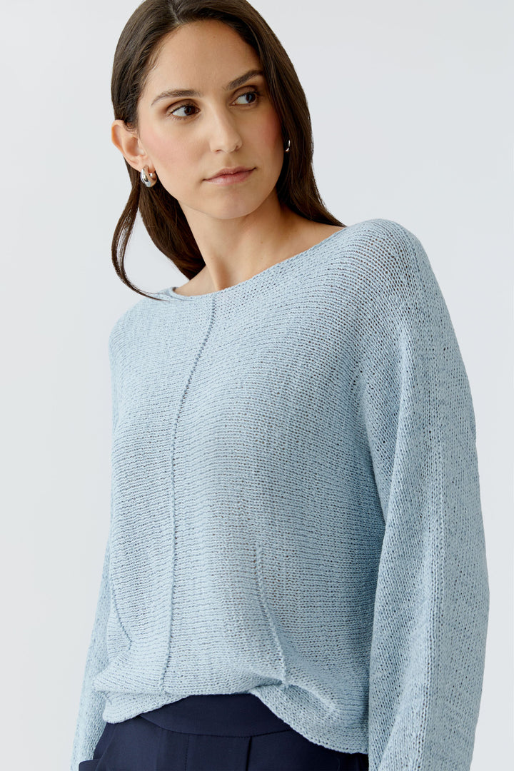 Pull en tricot ruban à encolure bateau