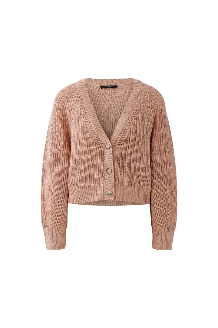 Cardigan court à encolure V et brillance subtile