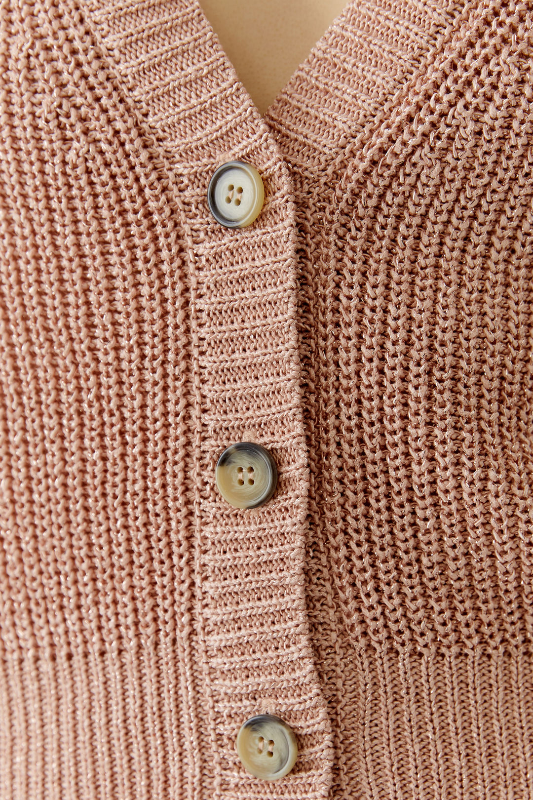 Cardigan court à encolure V et brillance subtile