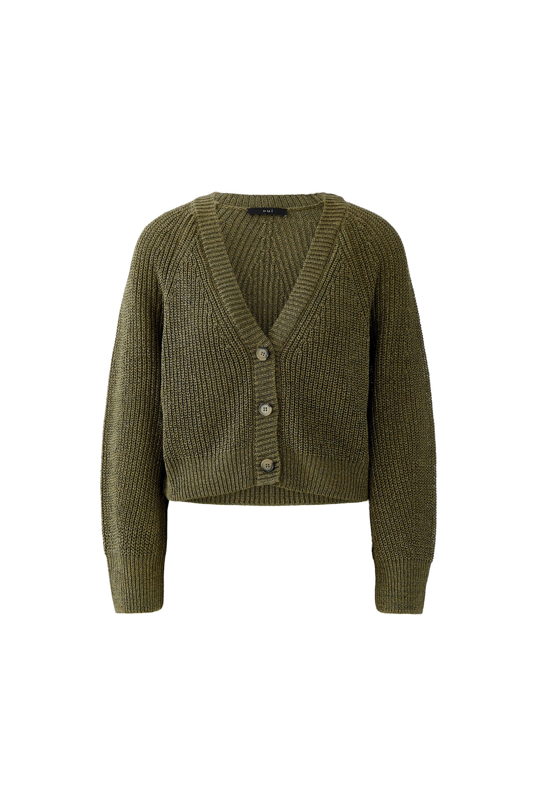 Cardigan court à encolure V et brillance subtile