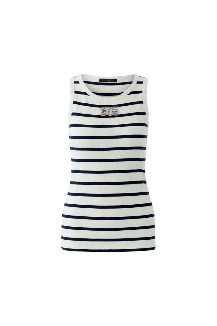 Camisole rayée à encolure ronde