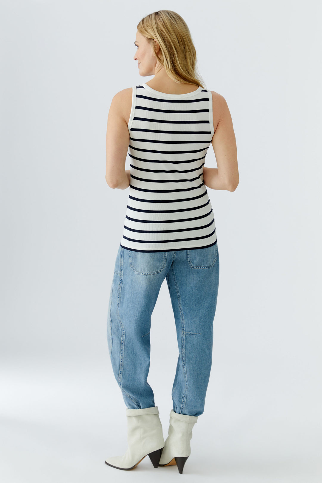 Camisole rayée à encolure ronde