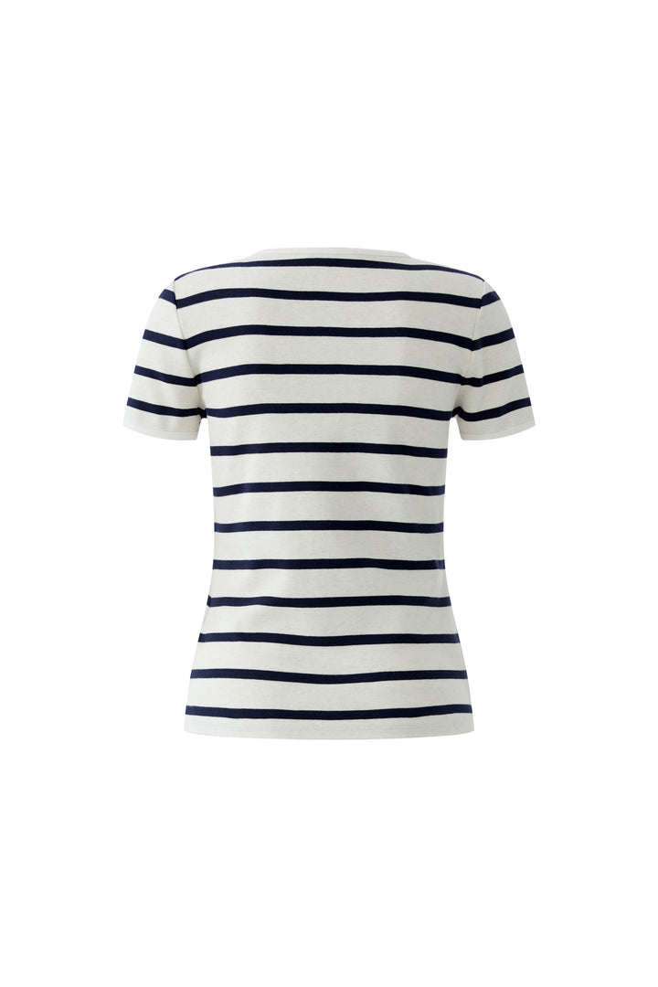T-shirt rayé à encolure V