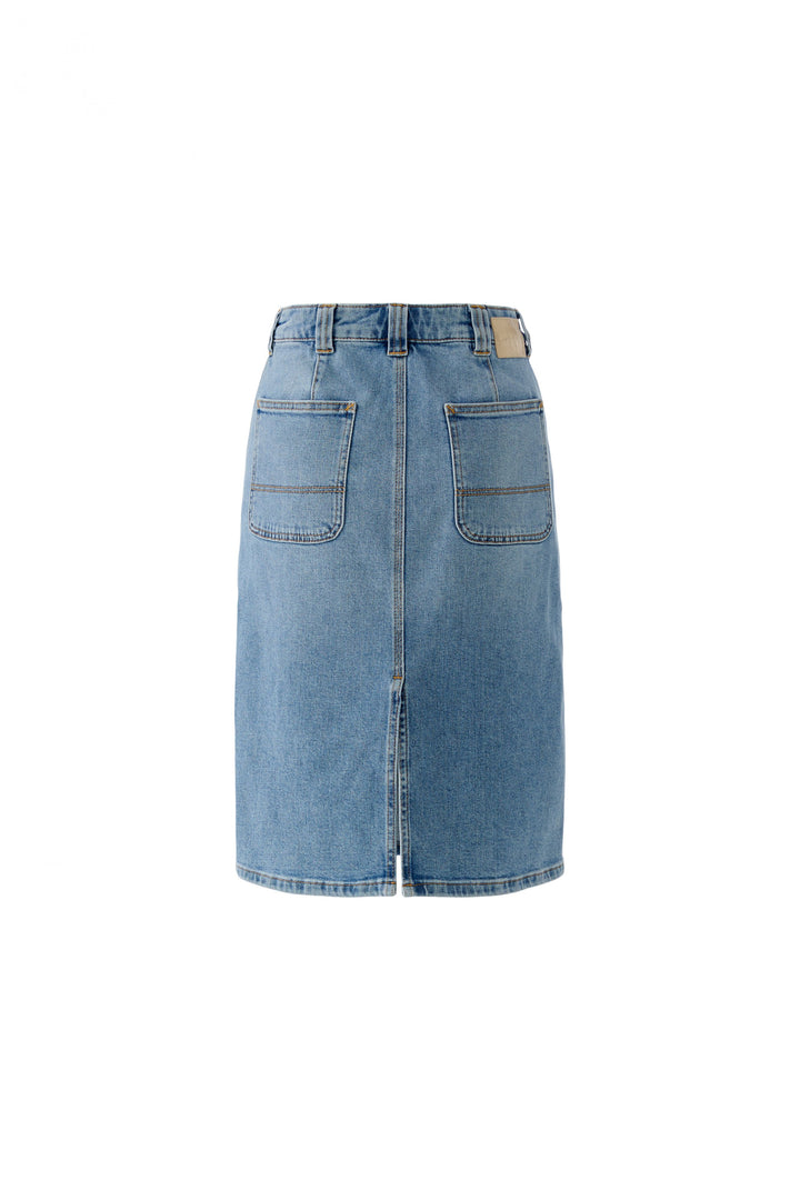 Jupe en jeans longueur genou