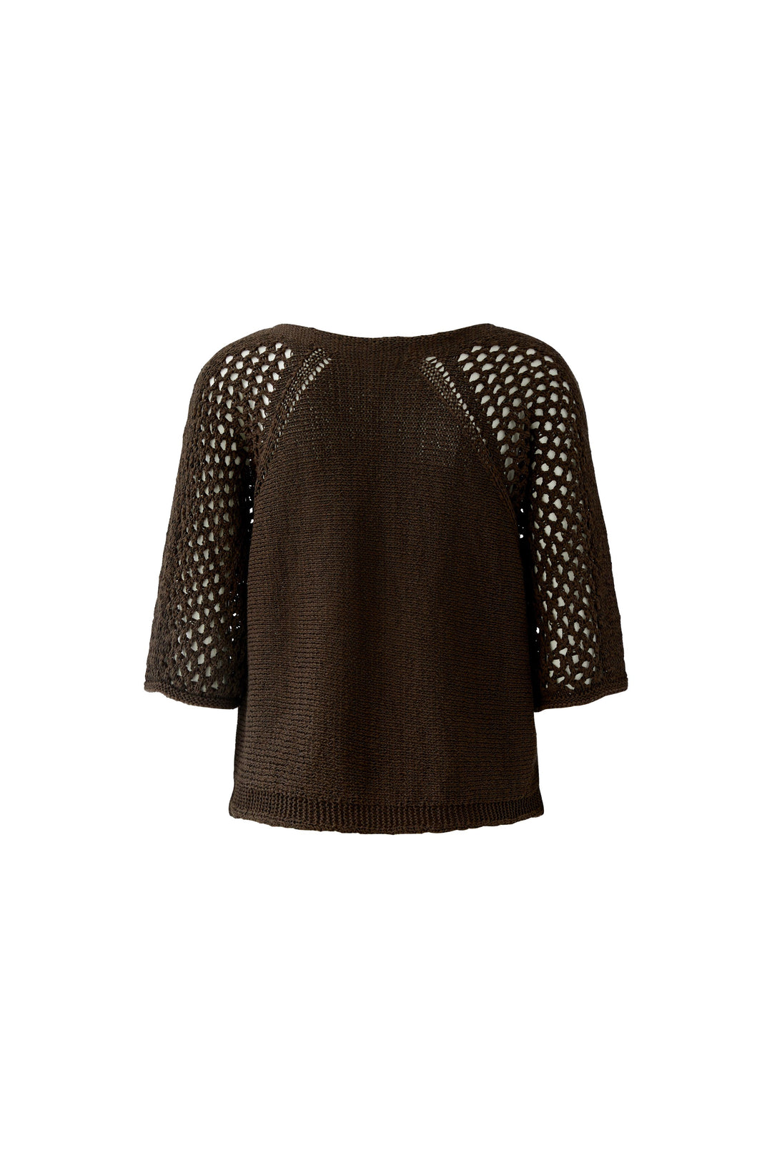 Pull ajouré à encolure bateau et manches raglan