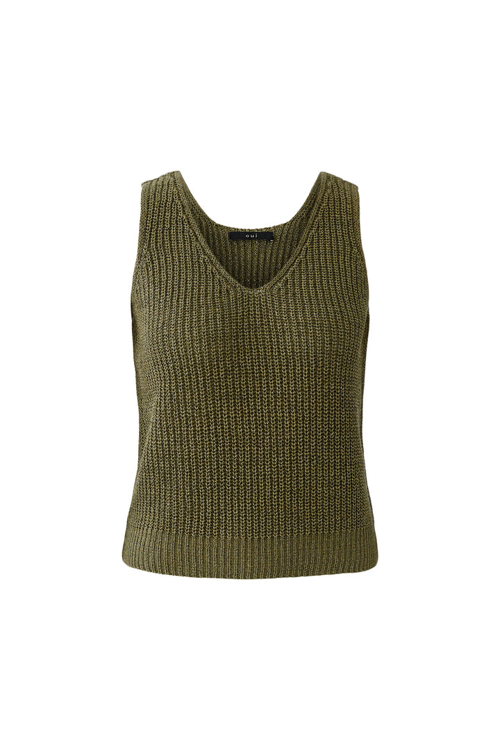 Haut en tricot à encolure V