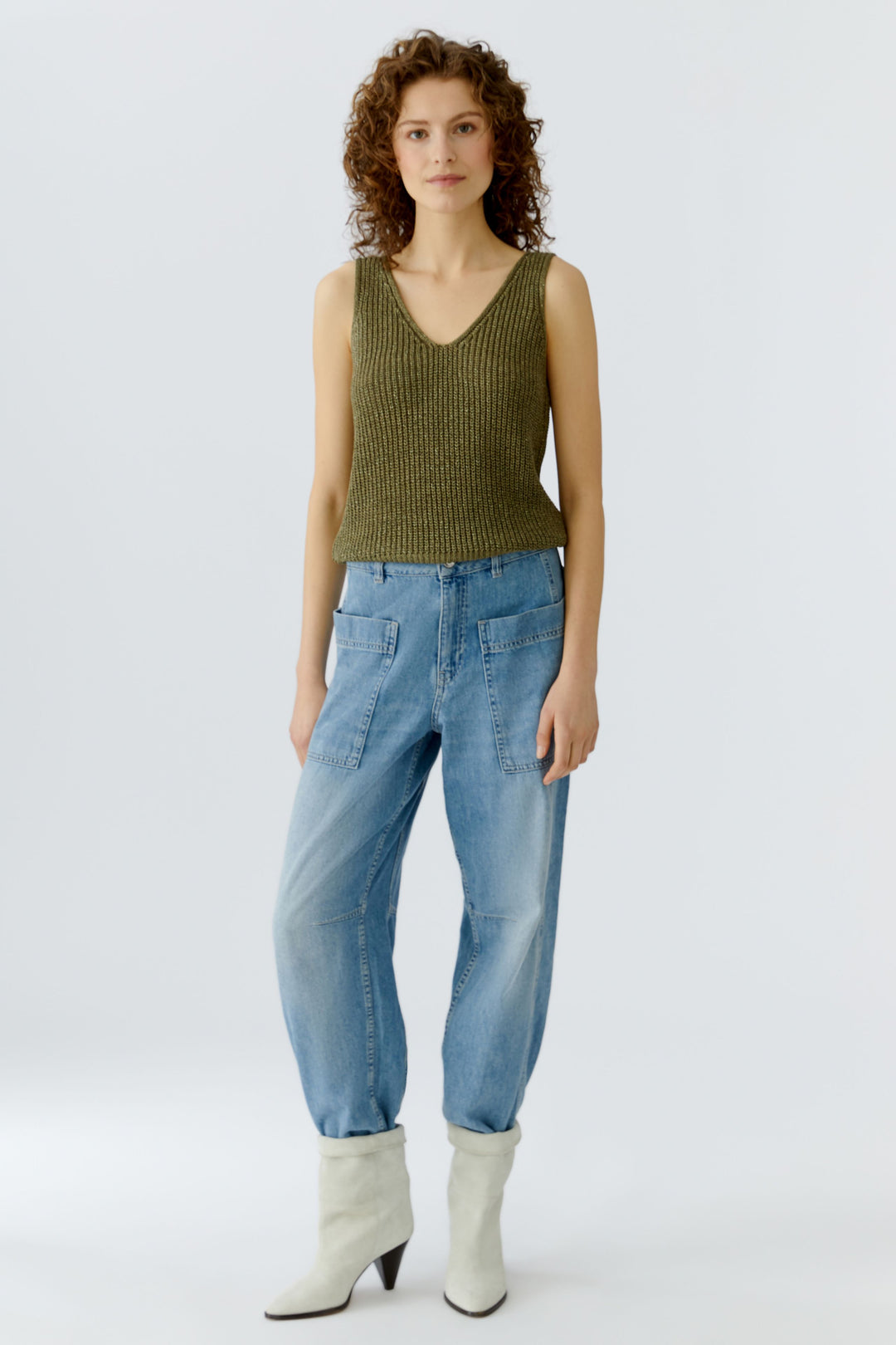 Haut en tricot à encolure V