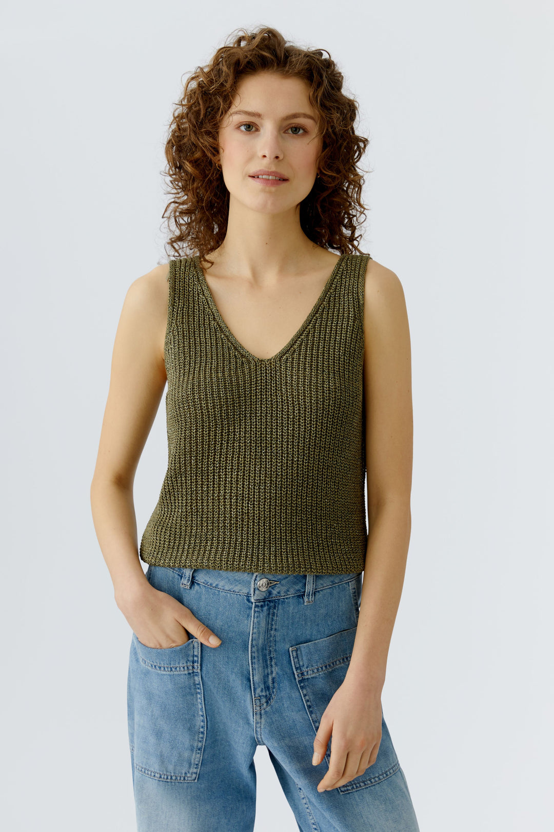 Haut en tricot à encolure V